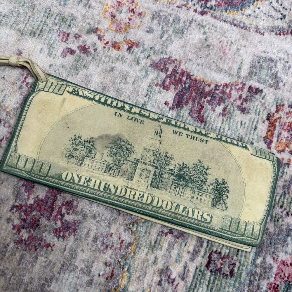 Moschino Vintage Dollar Bill Wristlet Bag